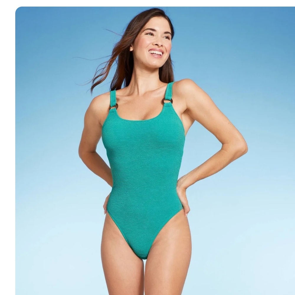 Shade & Shore Vibrant Teal One-Piece Swimsuit